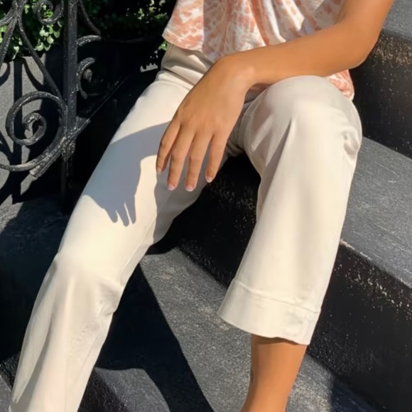 Everlane Straight Leg Cropped Jeans 8 Beige - Picture 12 of 13